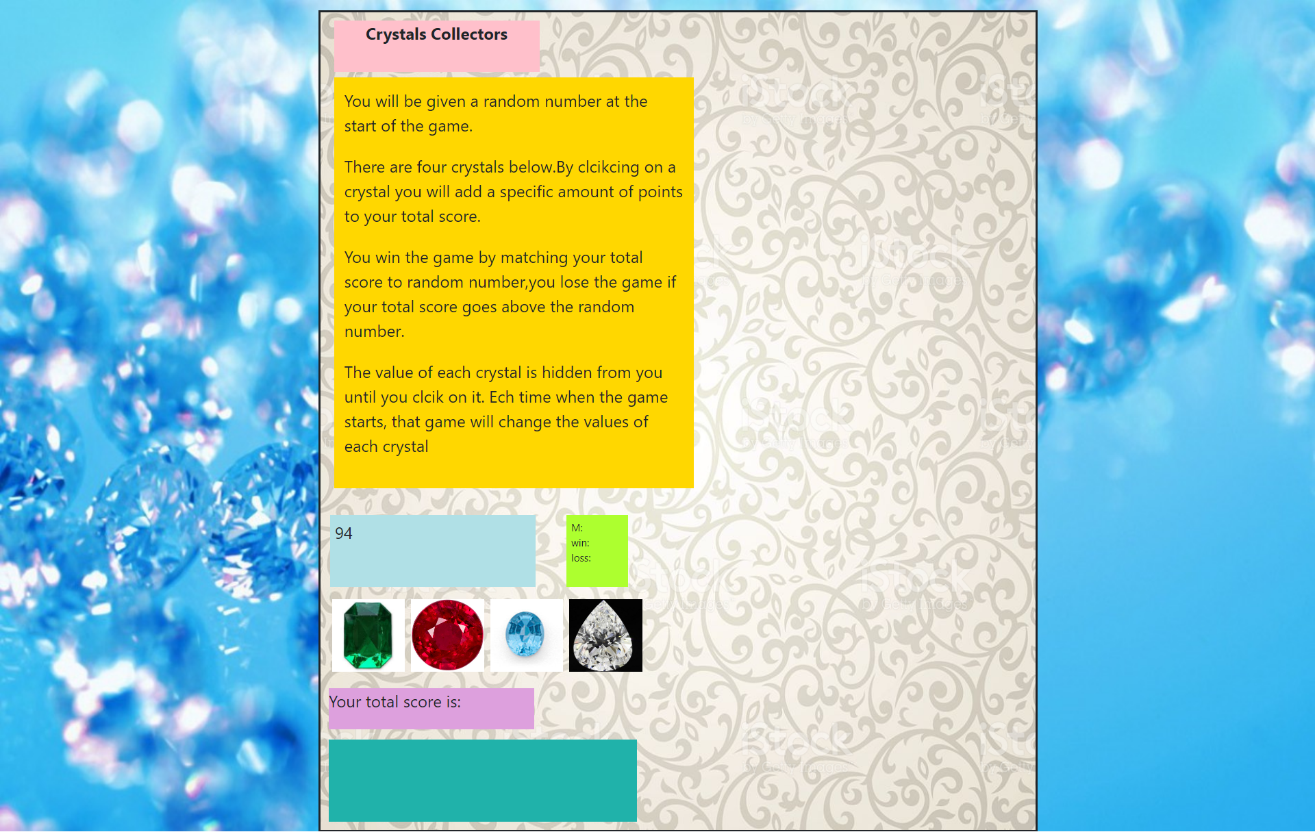 Pshycic Game: Web Application Development Project built with HTML ,CSS , Jquery and Javascript 